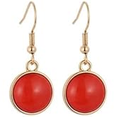 Round Ball Dangle Earrings Green Turquoise Drop Earrings for Women Colorful Stone Ball Earring Hook Imitation Gemstones Bead Earring Boho Jewelry Gifts