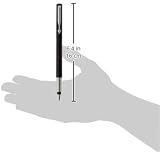Parker Vector Fountain Pen Black Chrome Trim Medium Nib Blue Ink Hangtab view 3