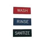 Wash, Rinse & Sanitize Signs (3Pk) for 3 Compartment Sink