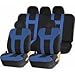UAA SC-102BL Black and Blue Racing Style Universal Car Seat Cover Set