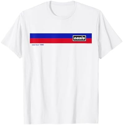 Amazon.com: Men's Oasis 1996 Tour Horizontal Stripes T-Shirt Small