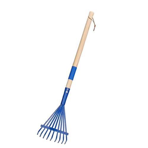 Kids Harrow for Leaves Metal Small with Handle and Leaf Garden Tools for Kids Boys and Girls Gardening Detachable Handle Harrow
