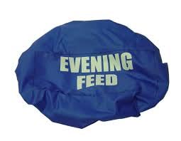 Horse/Pont Feed Bowl Bucket Elasticated Cover - Navy Blue EVENING