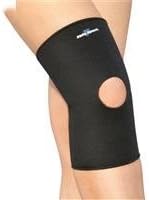 FLA Safe-T-Sport Neoprene Knee Sleeve Open, Black, Medium by FLA