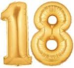 Helium Gold Number Balloon 40" Class Elegant Design (Set of 2) (18)