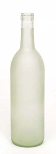750 ml Clear Frosted Glass Bordeaux Bottles, 12 per case