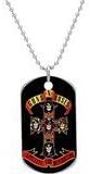 Guns N Roses Logo Cross Custom OvaL Dog Tag (Large Size) Pet Tag Cat Animal Tag