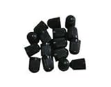 Black Plastic Tire Valve Caps, 40 Pack