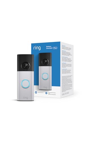 Akku-Videotürklingel Plus (Battery Video Doorbell Plus) (neueste Gen.) | Kabellose Türklingel-Kamera | Retinal 2K | 6x-Zoom | Schnellwechsel-Akkupack | 30 Tage Testphase für Ring-Abonnement
