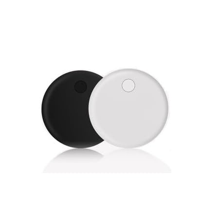 IP68, Wirless Tag, MFI Certified, Waterproof, GPS Tracker, Works with Apple Find My, Black and White (2 Pack (White))