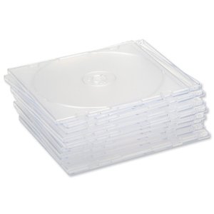Compucessory CD Case Slimline Jewel for 1 Disk W125xD5xH124mm Clear Ref CCS95508 [Pack of 100]