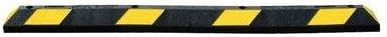 6ft Park It YLW Stripe Rubber Pkg Curb4" H x 6" W x 6' L Black/Yellow