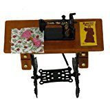 BEESCLOVER Vintage Miniature Dollhouse Sewing Machine with Cloth New in Box 1/12 Scale