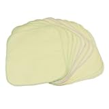 OsoCozy - Unbleached Organic Flannel Baby Wipes 12 Pack - Soft, Natural and Organic Baby Wipes - Reusable, Washable and Highly Absorbent - Made in the USA