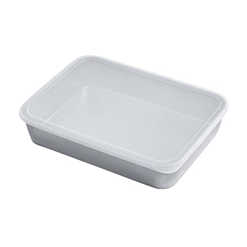 LAPYAPPE Stainless Steel Baking Pan with Lid Deep Baking Tray for Convenient Serving Stackable Bakeware for Bread Pizza and Pastries