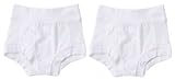 Oops! Undies Waterproof Bamboo Underwear White Training Pants 2 Pack (Ages 6-7 Fits 20.5