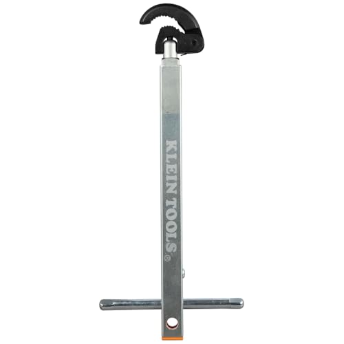 Klein Tools 68232 Telescoping Basin Wrench, Adjustable 10-17-Inch Plumbing Wrench with 1-1/4-Inch