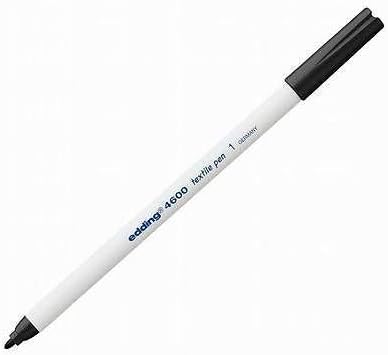 edding2 x 4600 TEXTILE T-SHIRT FABRIC PEN BLACK MARKER PEN FINE 1mm Line