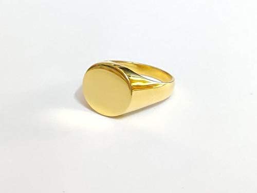 18K Gold Signet Ring Hallmarked 18K Solid Gold Signet Ring Men Signet Ring 18K Gold Men Pinky Ring