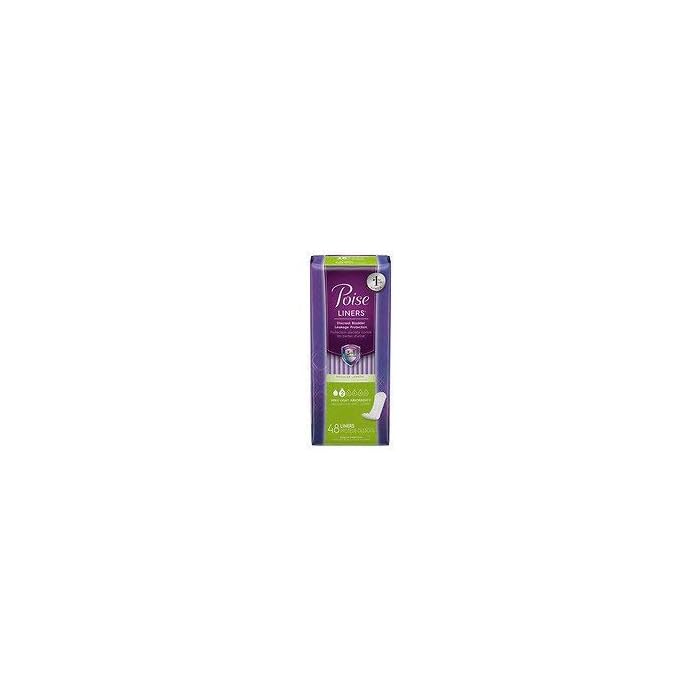 Poise Pantiliners Regular Length Very Light Absorbency 48ct Each (Pack of 2)