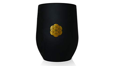 Awoke | Black Stainless-Steel Wine Glass with Lid (12 oz.). for Red Wine, Coffee, Cocktail, Liquors Champagne and Nonalcoholic Beverages. - Thumbnail 6
