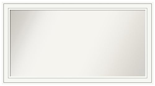 Amanti Art White Bathroom Mirror for Over Sink, 28x51 Custom Made Craftsman Whi…