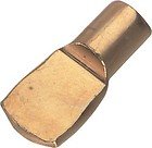 SK PACK OF 28 BRASS FINISH SHELF SUPPORT PINS SPADE STUDS PEG STEEL 6MM HOLE