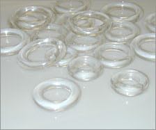 1000 x Clear Plastic 13mm Roman Blind Curtain Rings