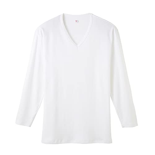 インナーシャツ YG Cotton 100% シリーズ ダブルホット Vネック9分袖