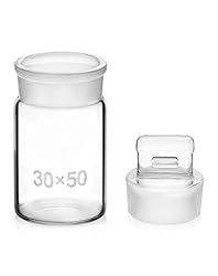 QWORK Weighing Bottle, 2 Pack Borosilicate Glass