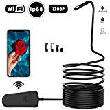 Buywell Wireless Endoscope,Inspection Camera,WiFi Borescope,Snake Camera for iOS &Android,Waterproof IP68 Camera,Hook Magnet Side View Mirror,Carrying Case Bag,Black 16.5Ft