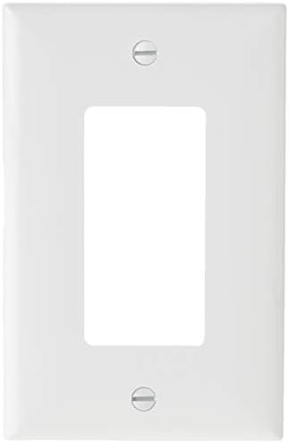 ENERLITES Decorator Mild Change or Receptacle Outlet Wall Plate, Mid-Dimension 1-Gang 4.88″ x 3.11″, Polycarbonate Thermoplastic, UL Listed, 8831M-W, White
