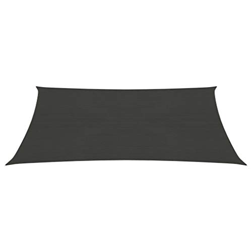 vidaXL Sonnensegel Sonnenschutz Windschutz Sonnendach UV Schutz Sonnenschutzsegel Schattenspender Garten Terrasse Balkon HDPE 2x3,5m Anthrazit – Bild 4