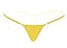 Deargirl T Back G-String Thong for Women Cotton/lace Thong Panty (Plus Size (FITS Most L to 2XL), Yellow Cotton)