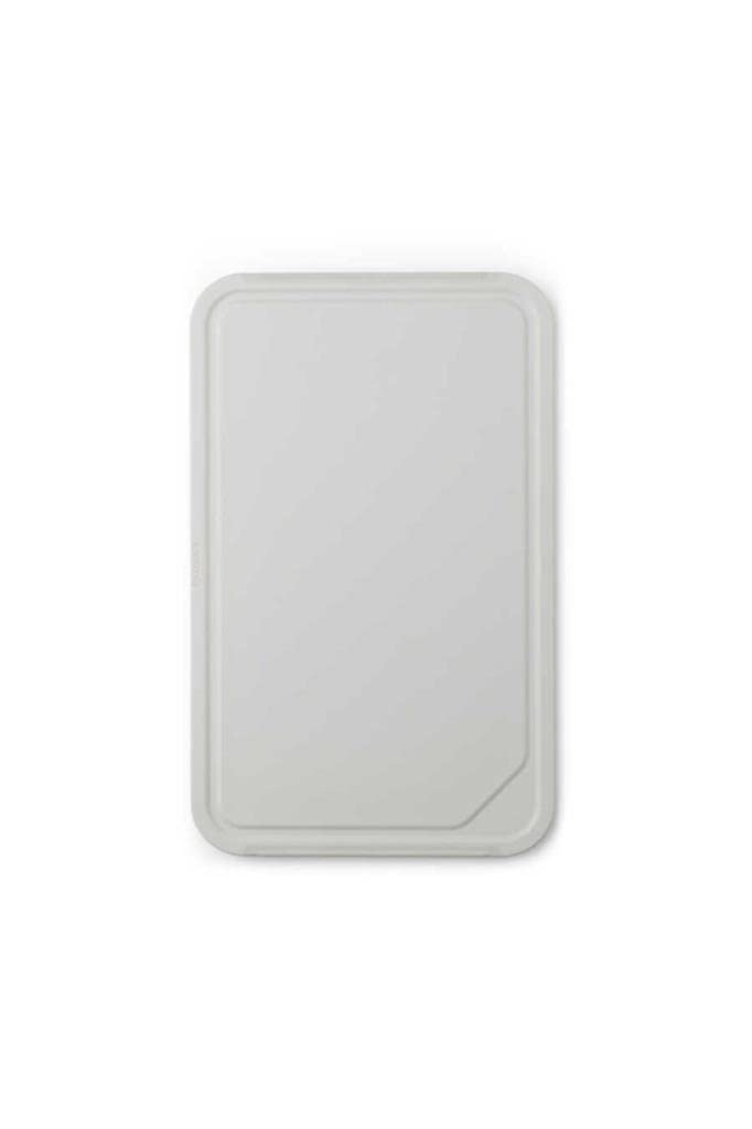 Brabantia Tasty+ Large Chopping Board/Serving Tray (Light Grey) Non-Slip, Dishwasher Safe Cutting Board with Drainage Grooves