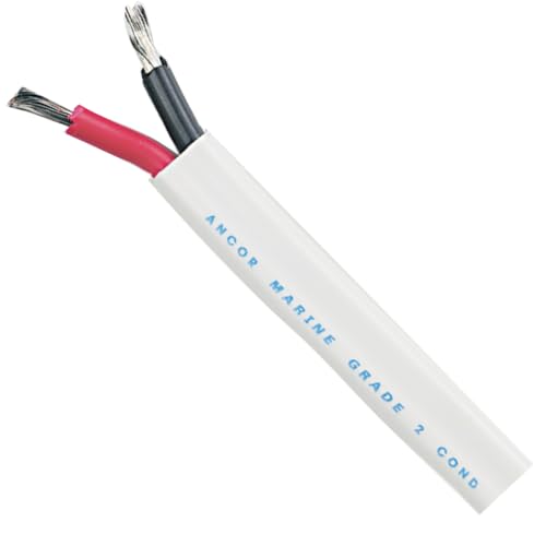 Ancor 120905 Marine Grade Electrical Standard Duplex Tinned Boat Cable (Flat, 8-Gauge, 50-Feet)