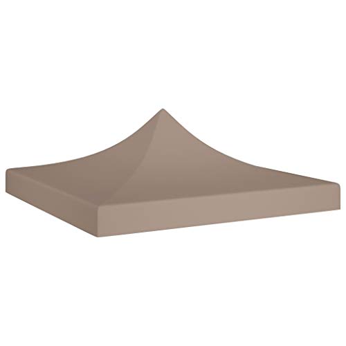 vidaXL Partyzelt Dach UV-beständig Wasserbeständig Ersatzdach Dachplane Zeltdach Ersatz Dach Plane für Gartenzelt Pavillon 3x3m Taupe 270g/m²