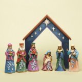 Jim Shore for Enesco 7-Piece Heartwood Creek Nativity Set Figurine, Mini