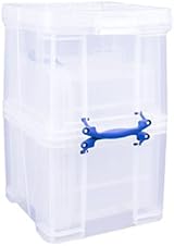 Really Useful Box 3x35 Litre Clear Storage Box Set with Lids view 4