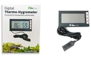 BIODUDE The Bio Dude Thermometer & Hygrometer Combo w/Upgraded Probe. Reptiles, Amphibians, arachnids and terrariums
