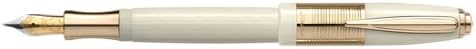 Laban Genghis Khan Ivory GT Fine Point Fountain Pen - LRN-F987-IVPGF