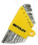 トラスコ中山(TRUSCO) Mito Koki HBS700S L Type Hollow Wrench Ball Point Stubby Short Holder 7 Piece Set