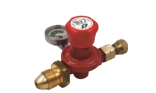 Tezla by iGT Propane Regulator With Gauge 0.5-4 bar Adjustable POL with 8mm nozzle