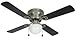 Hardware House 543611 Aegean Flush-Mount 42-Inch Ceiling Fan with Optional Light Fixture, Satin Nickel