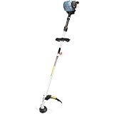 SENIX 4QL 26.5 cc Full Crank Gas Weed Wacker, String Trimmer and Edger Lawn Tool with Straight Shaft, Front D-Handle, Bump Feed, 17.7 Inch Cutting Width (GTS4QL-L)