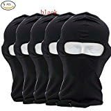 CxYuan 2018 5PCS new black Balaclava 1-Pack Face Mask Motorcycle Helmets Liner Ski Gear Neck Gaiter Ski Mask Accessories by (extra warm)