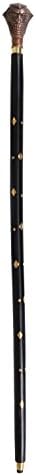 Varda Handcrafted Wooden Walking Stick with Joker Handle - 36 inches (Black)
