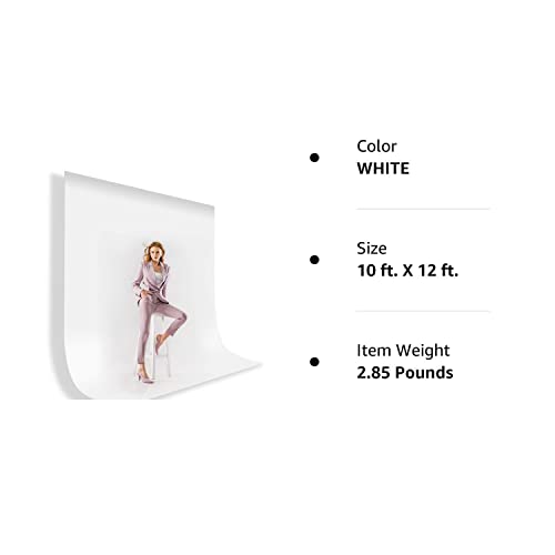 Julius Studio 10 x 12 feet Pure White Backdrop Screen LongLife