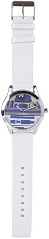 STAR WARSQuartz Watch with Multicolour Dial Analogue Display and White PU Strap STAR296, Multicolour/White, Strap