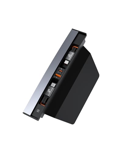 USB Hub 45W für Tesla Model Y und Model 3 2021 2022 2023, 4 in 1 Multi-Port Auto USB Ladegerät, Ausziehbare Docking Station mit Schnelllade-Kabel, Tesla USB C Hub für Auto Innenraum Zubehör